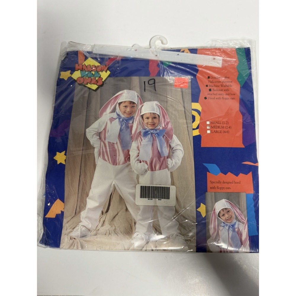 Hallow Ones Lil Lopear Bunny Rabbit Costume Jumpsuit Hood Size M 2-4